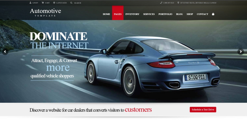 Automotive Car Dealership Business WordPress Theme